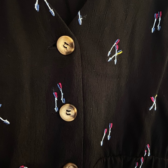 Top Shop Poplin Blouse - Picture 2 of 5